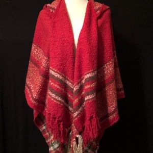 Hooded poncho wrap